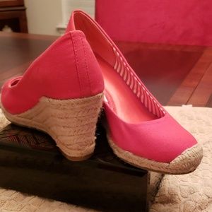 2 PAIRS of CANVAS WEDGE ESPADRILLES